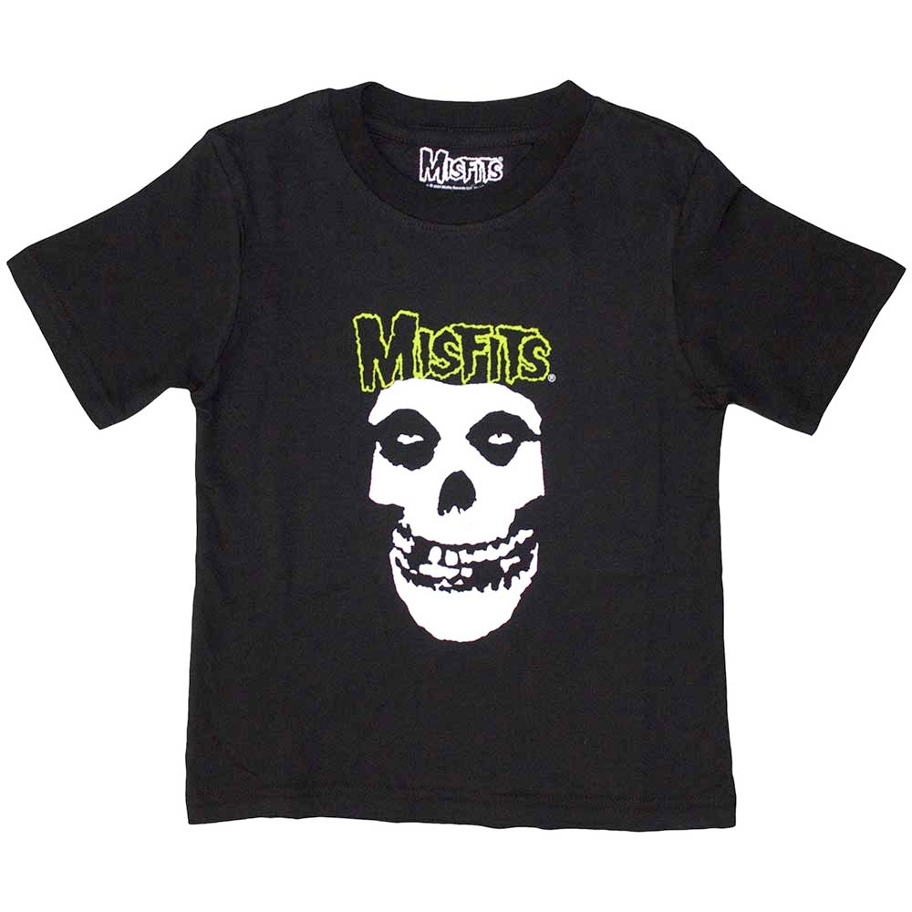 Misfits - Skull & Logo Kids Tshirt - Black